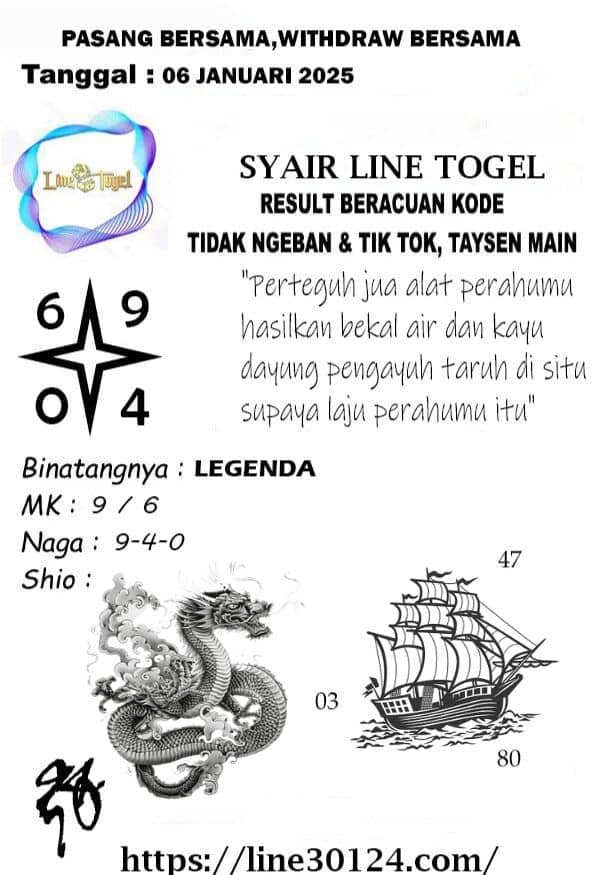 syair tanggal 6 januari 2025